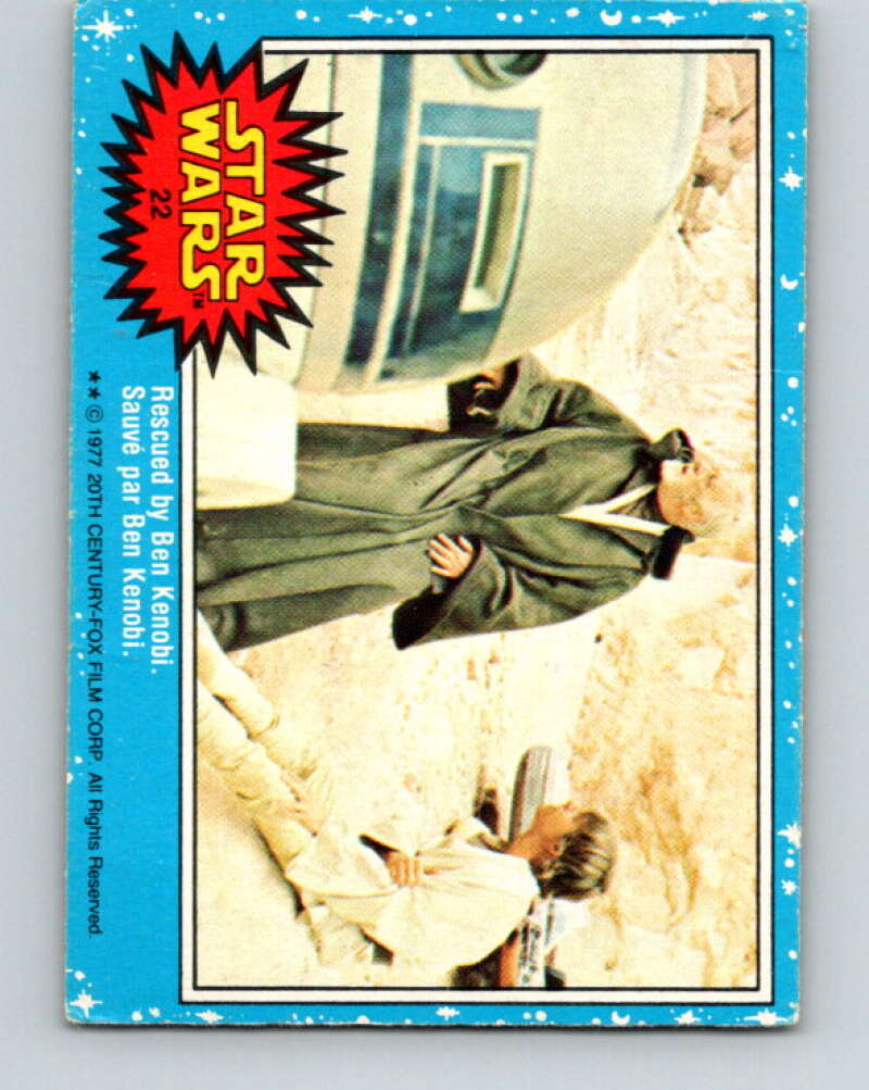 1977 OPC Star Wars #22 Rescued by Ben Kenobi V33640