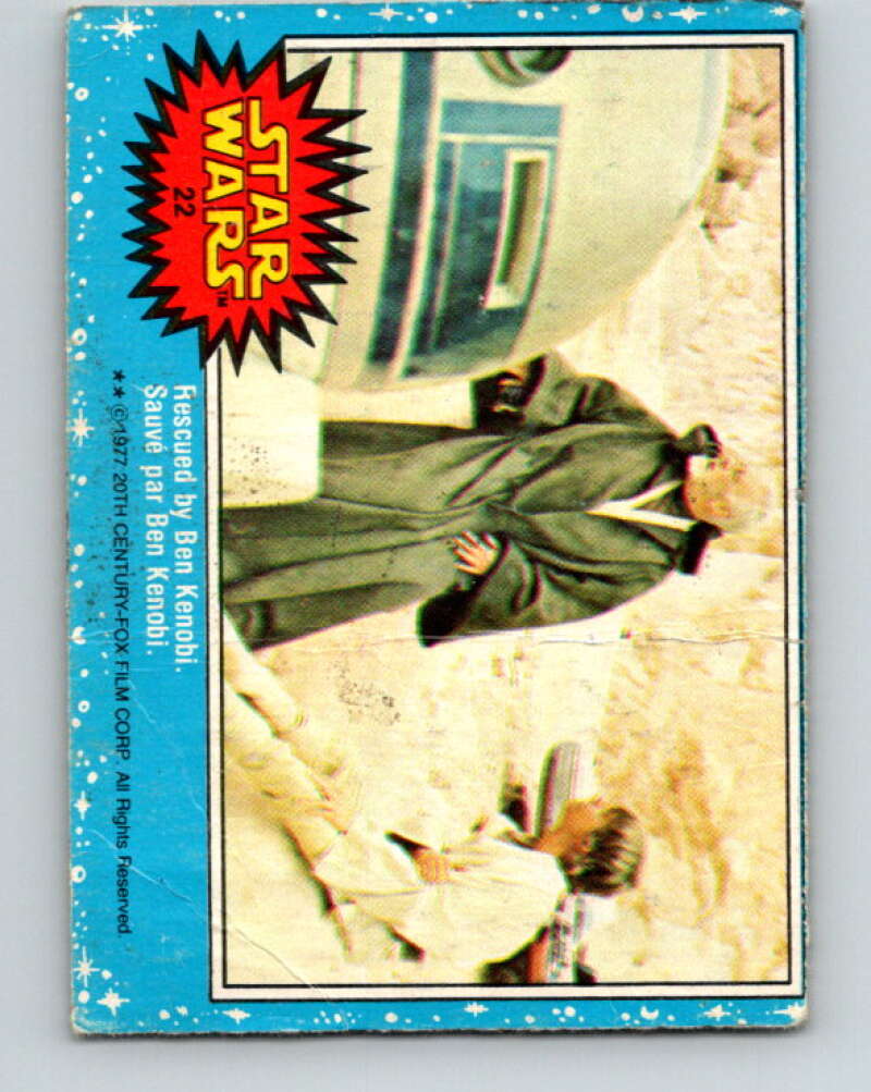 1977 OPC Star Wars #22 Rescued by Ben Kenobi V33641