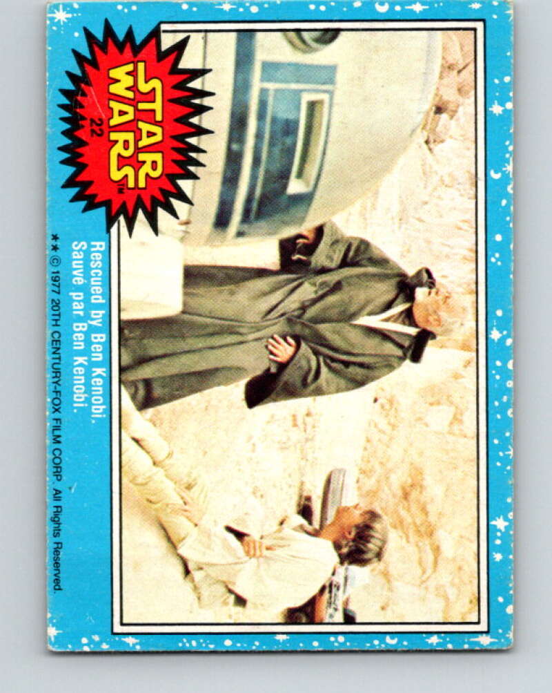 1977 OPC Star Wars #22 Rescued by Ben Kenobi V33642