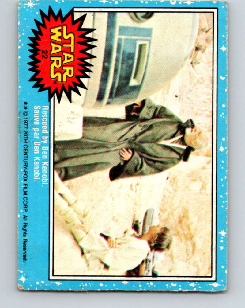 1977 OPC Star Wars #22 Rescued by Ben Kenobi V33643