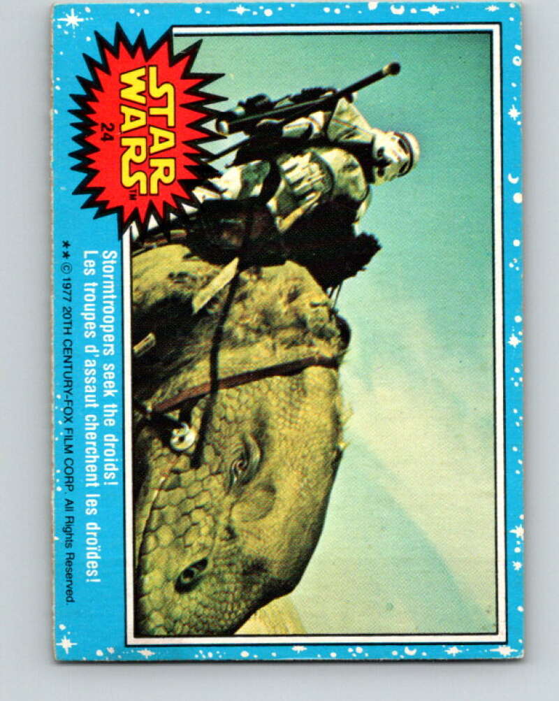 1977 OPC Star Wars #24 Stormtroopers seek the droids! V33652