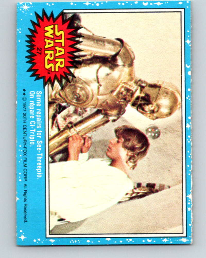 1977 OPC Star Wars #27 Some repairs for See-Threepio V33670