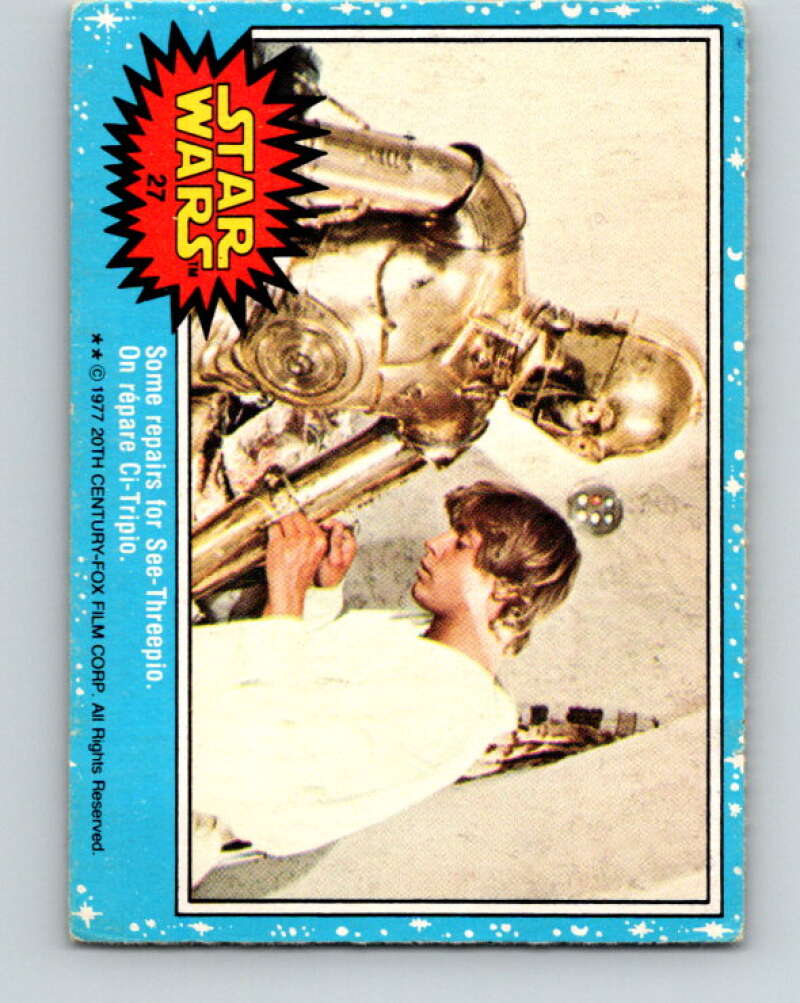 1977 OPC Star Wars #27 Some repairs for See-Threepio V33671
