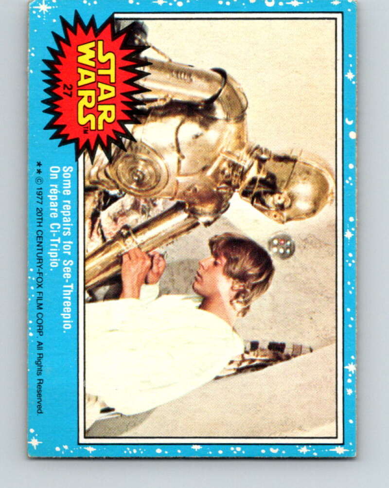 1977 OPC Star Wars #27 Some repairs for See-Threepio V33672