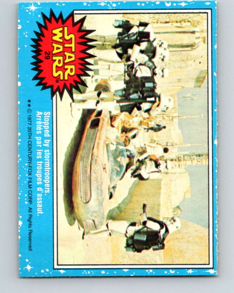 1977 OPC Star Wars #29 Stopped by stormtroopers V33679