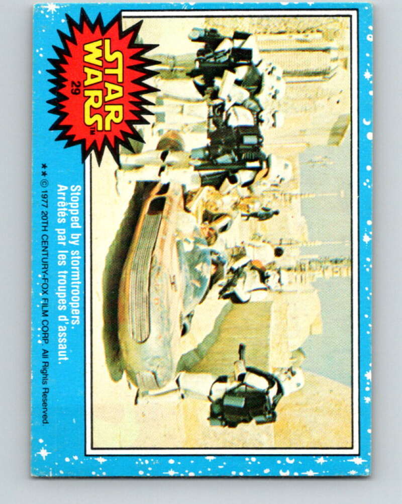 1977 OPC Star Wars #29 Stopped by stormtroopers V33680