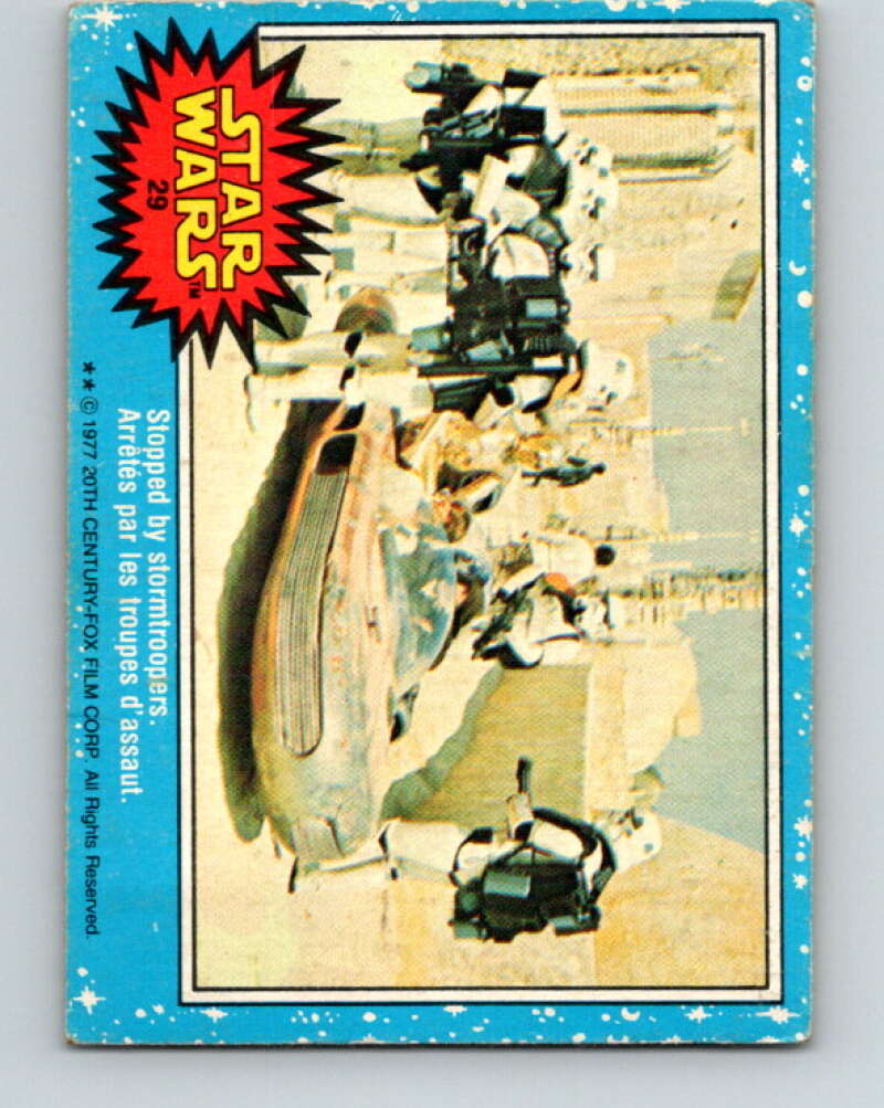 1977 OPC Star Wars #29 Stopped by stormtroopers V33681
