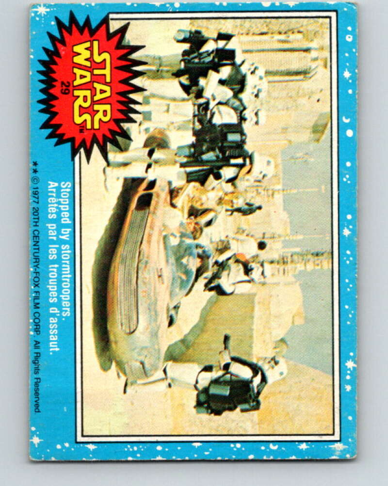 1977 OPC Star Wars #29 Stopped by stormtroopers V33682