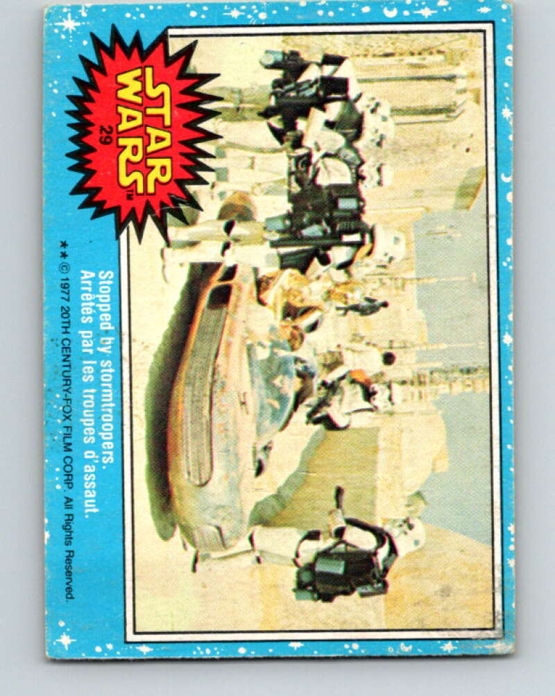 1977 OPC Star Wars #29 Stopped by stormtroopers V33684