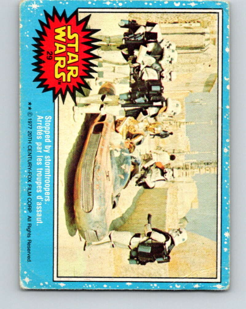1977 OPC Star Wars #29 Stopped by stormtroopers V33685