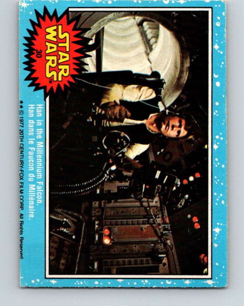1977 OPC Star Wars #30 Han in the Millennium Falcon V33693