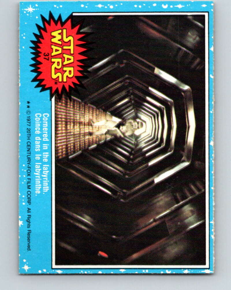 1977 OPC Star Wars #37 Cornered in the labyrinth V33728