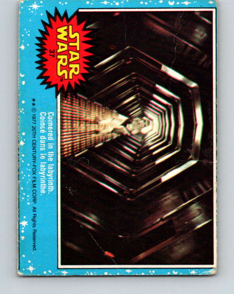 1977 OPC Star Wars #37 Cornered in the labyrinth V33734