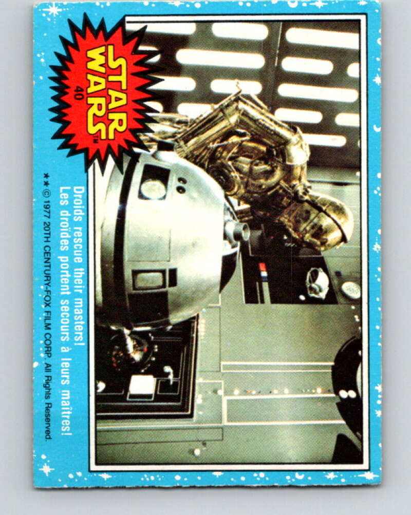 1977 OPC Star Wars #40 Droids rescue their masters! V33747