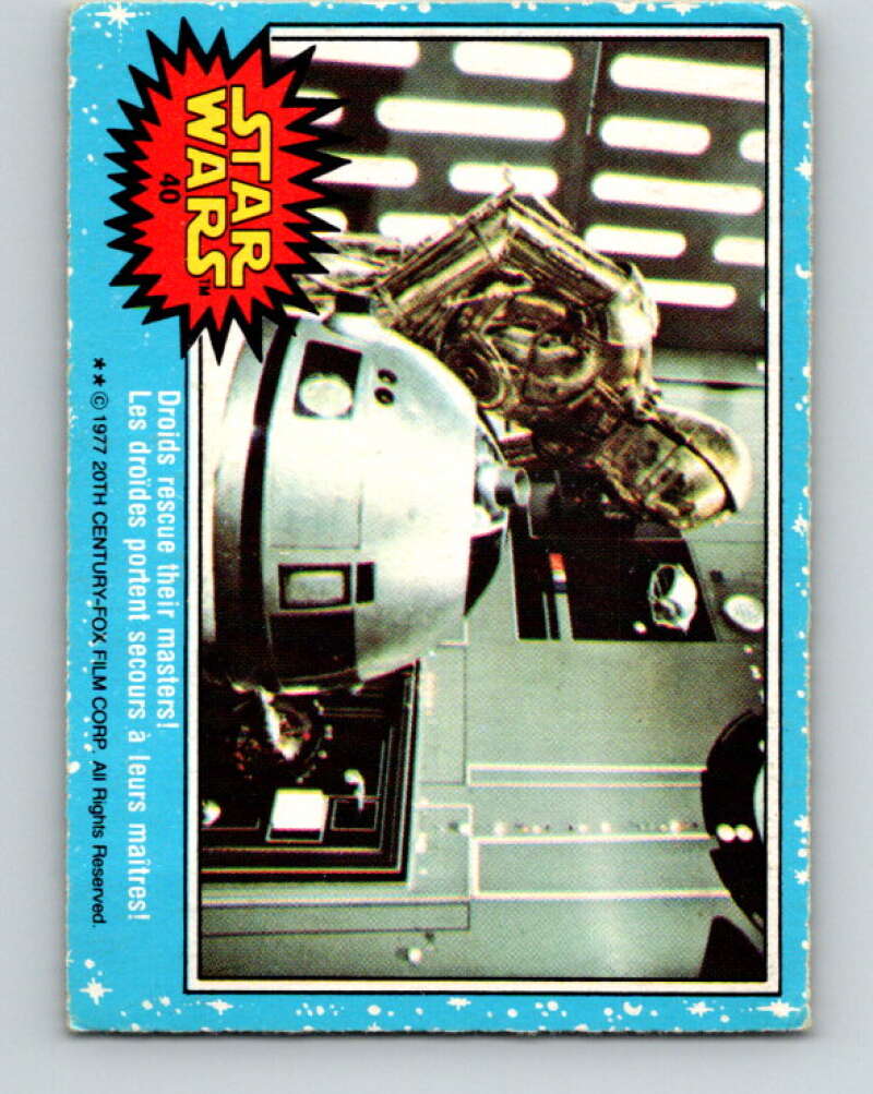 1977 OPC Star Wars #40 Droids rescue their masters! V33748