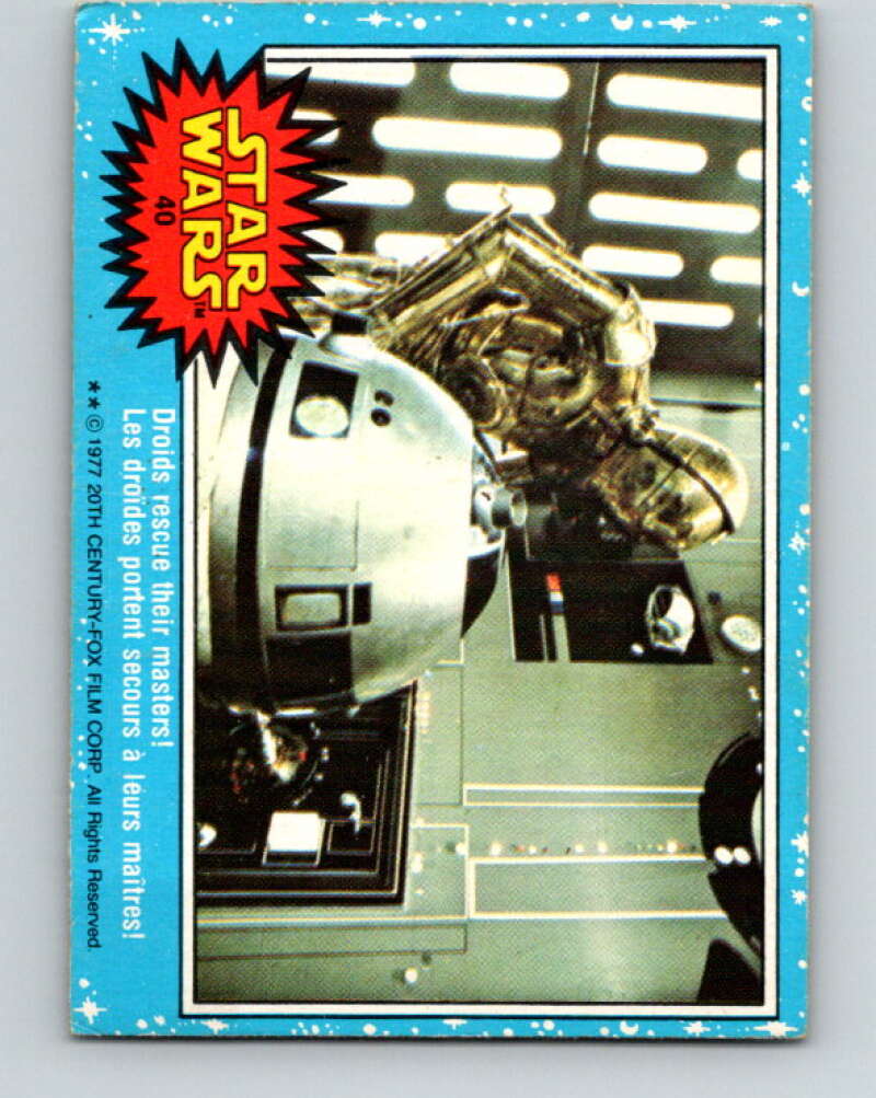 1977 OPC Star Wars #40 Droids rescue their masters! V33749