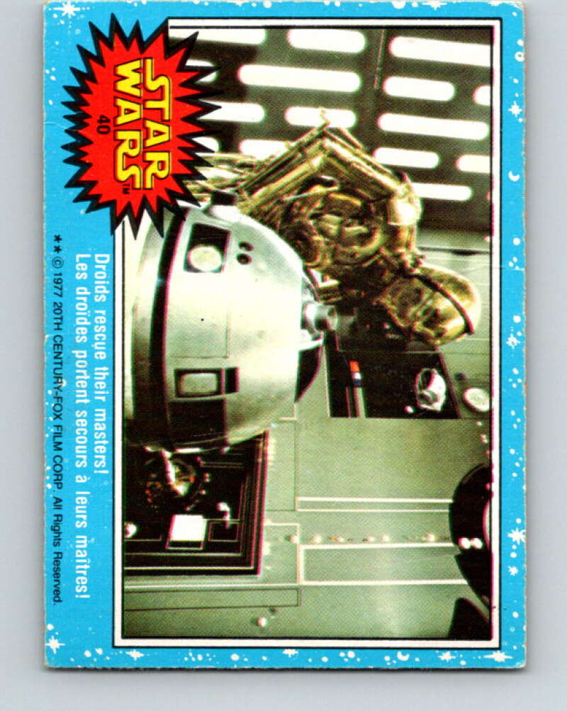 1977 OPC Star Wars #40 Droids rescue their masters! V33750