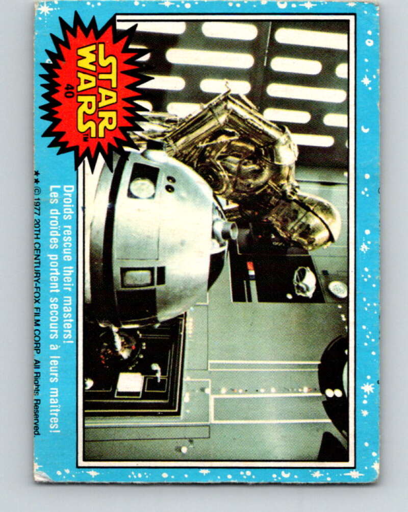 1977 OPC Star Wars #40 Droids rescue their masters! V33752