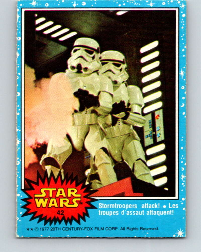 1977 OPC Star Wars #42 Stormtroopers attack! V33759