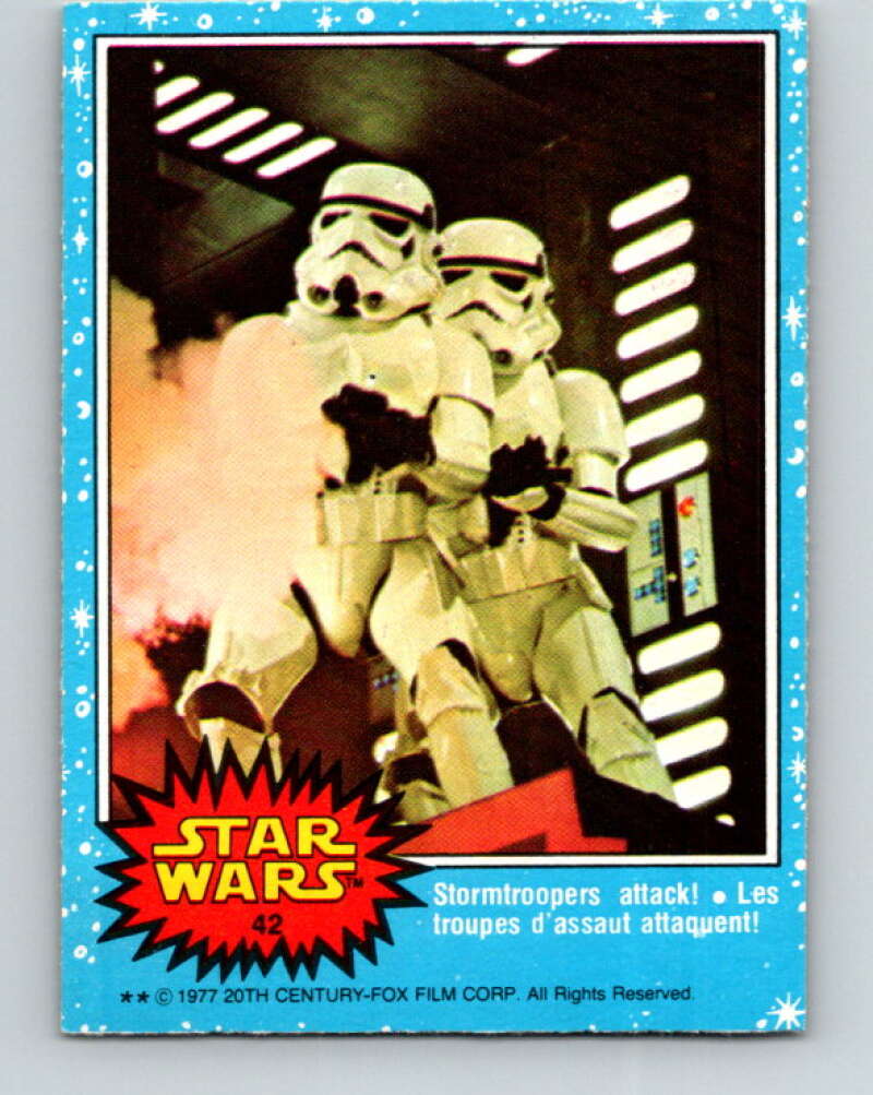 1977 OPC Star Wars #42 Stormtroopers attack! V33761