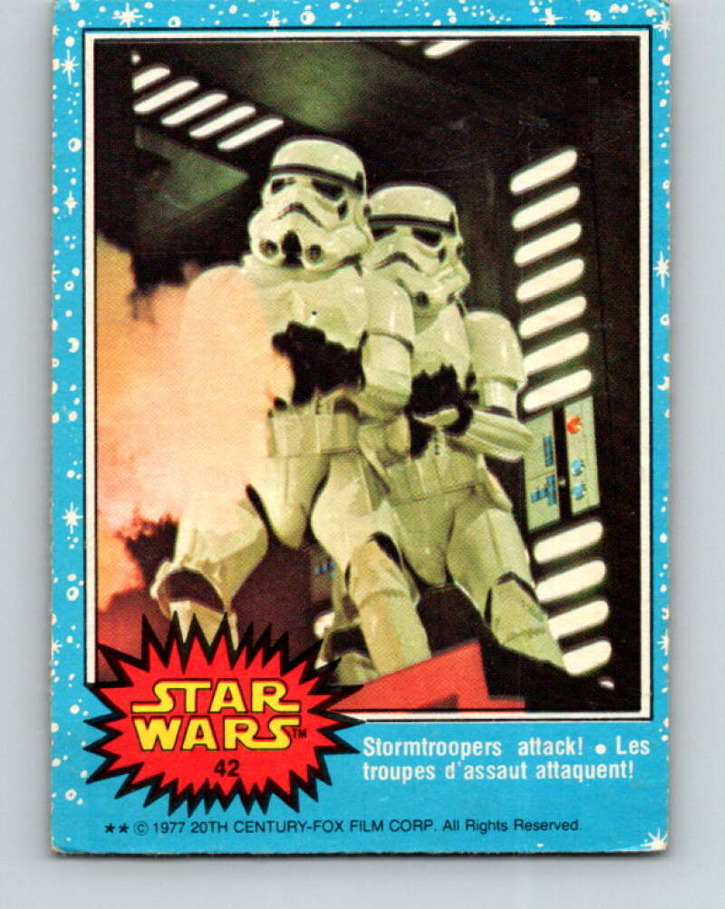 1977 OPC Star Wars #42 Stormtroopers attack! V33763