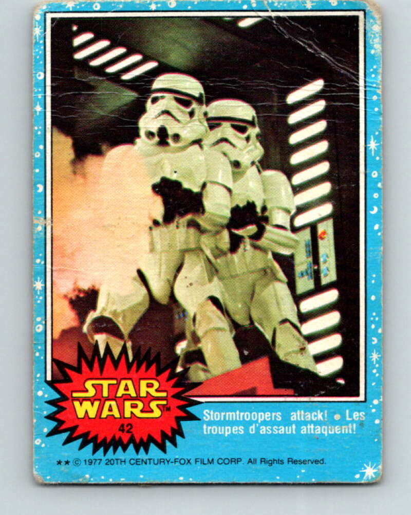 1977 OPC Star Wars #42 Stormtroopers attack! V33764