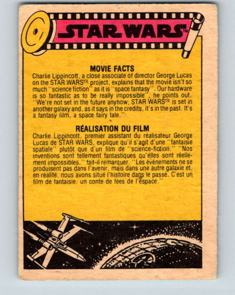 1977 OPC Star Wars #43 Luke prepares to swing across the chasm V33765