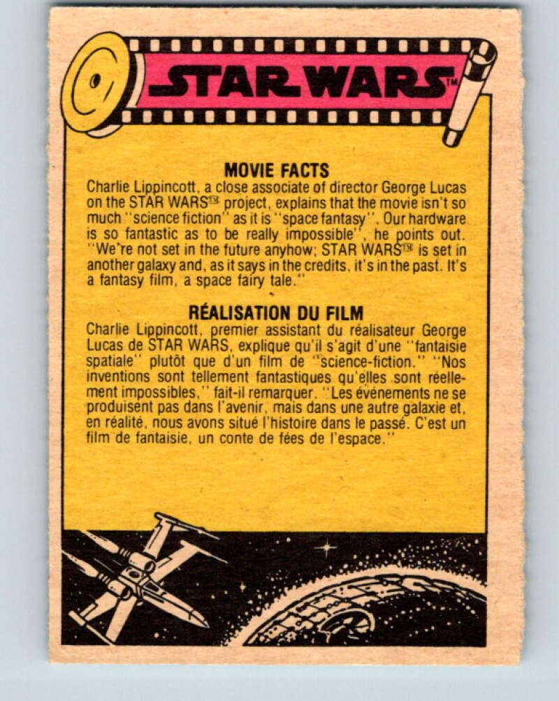 1977 OPC Star Wars #43 Luke prepares to swing across the chasm V33767
