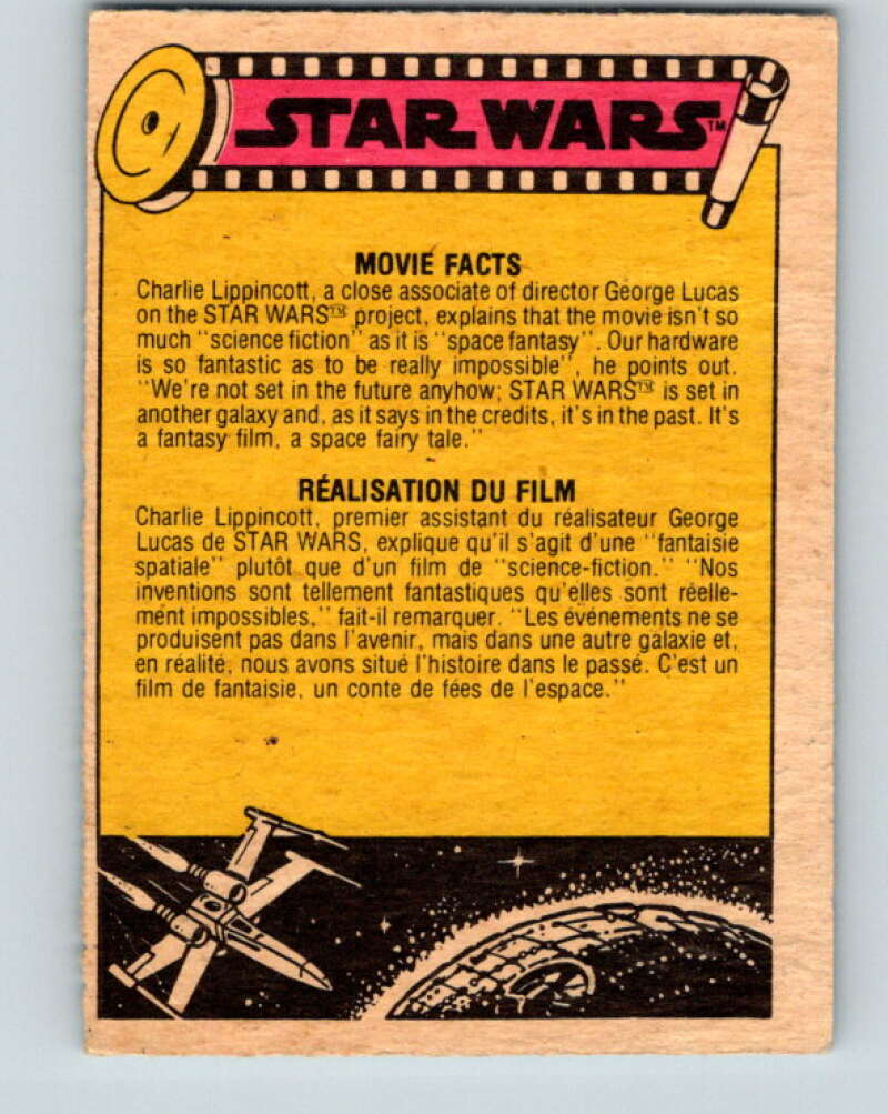 1977 OPC Star Wars #43 Luke prepares to swing across the chasm V33771