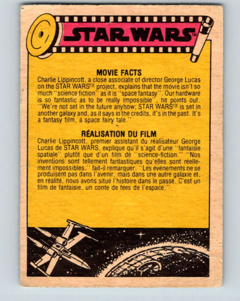 1977 OPC Star Wars #43 Luke prepares to swing across the chasm V33772