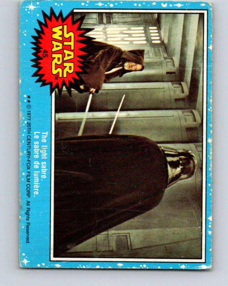 1977 OPC Star Wars #45 The light sabre V33780