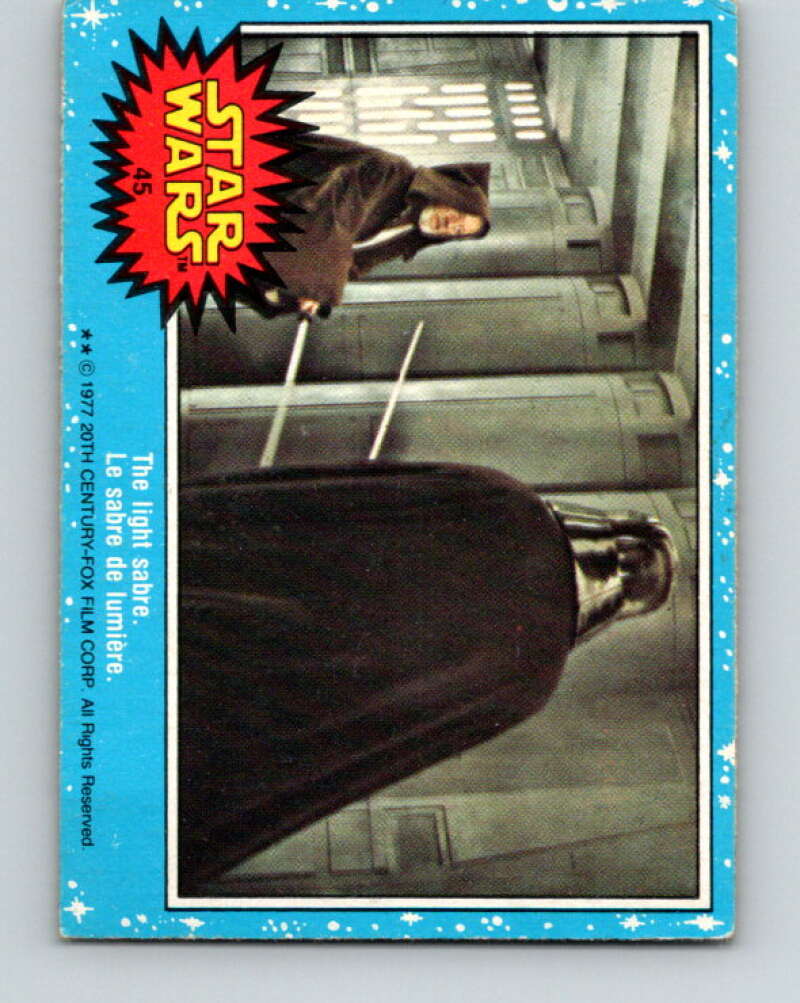1977 OPC Star Wars #45 The light sabre V33781