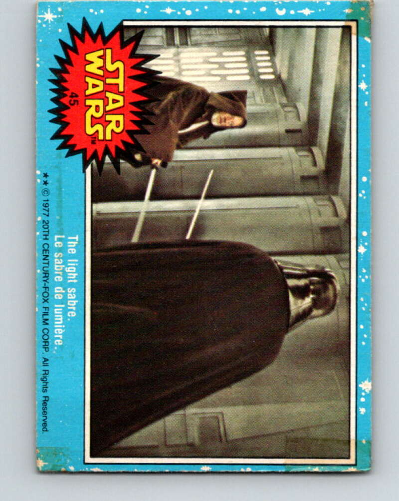 1977 OPC Star Wars #45 The light sabre V33782