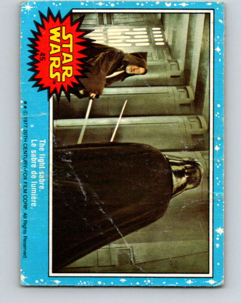 1977 OPC Star Wars #45 The light sabre V33783