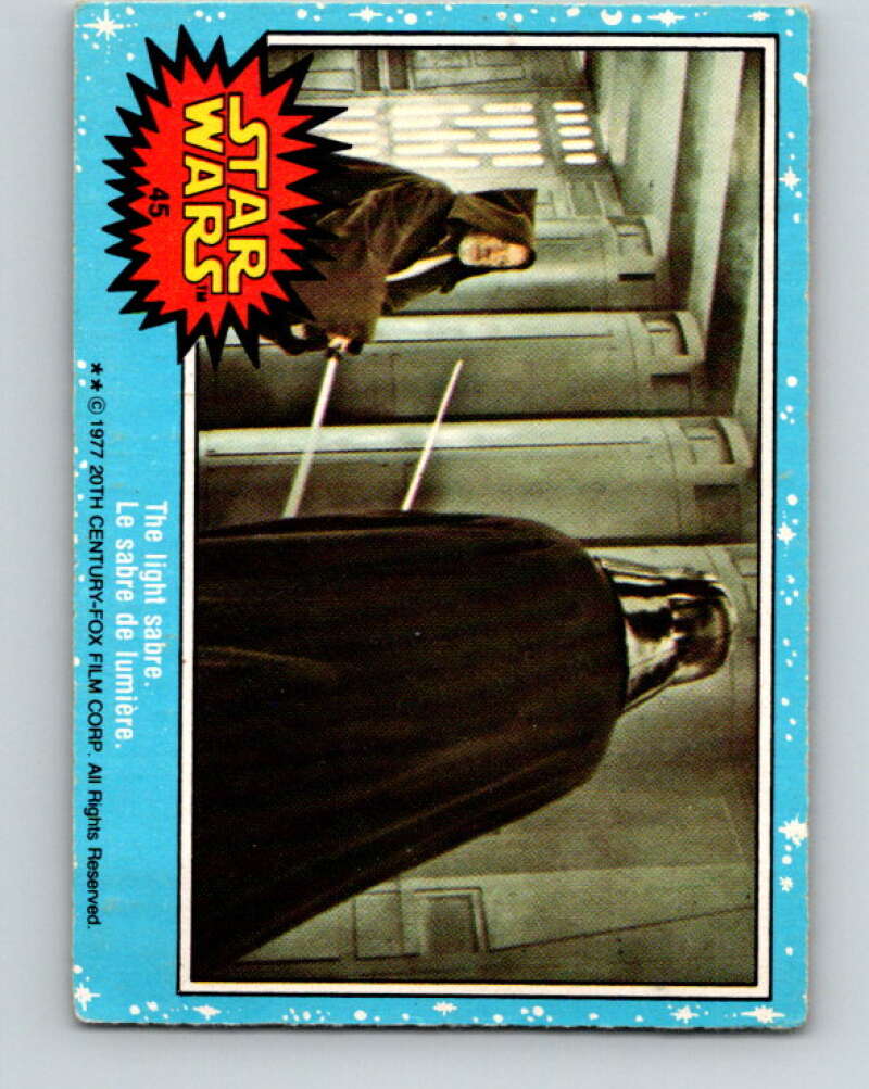 1977 OPC Star Wars #45 The light sabre V33784
