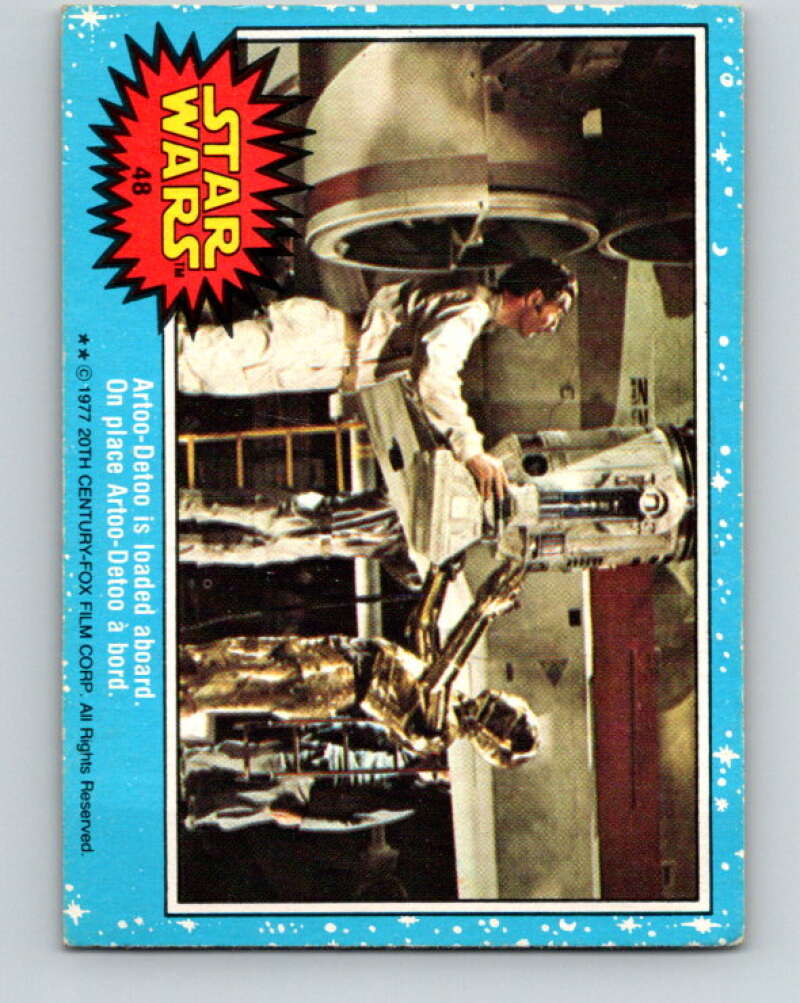 1977 OPC Star Wars #48 Artoo-Detoo is loaded aboard V33804