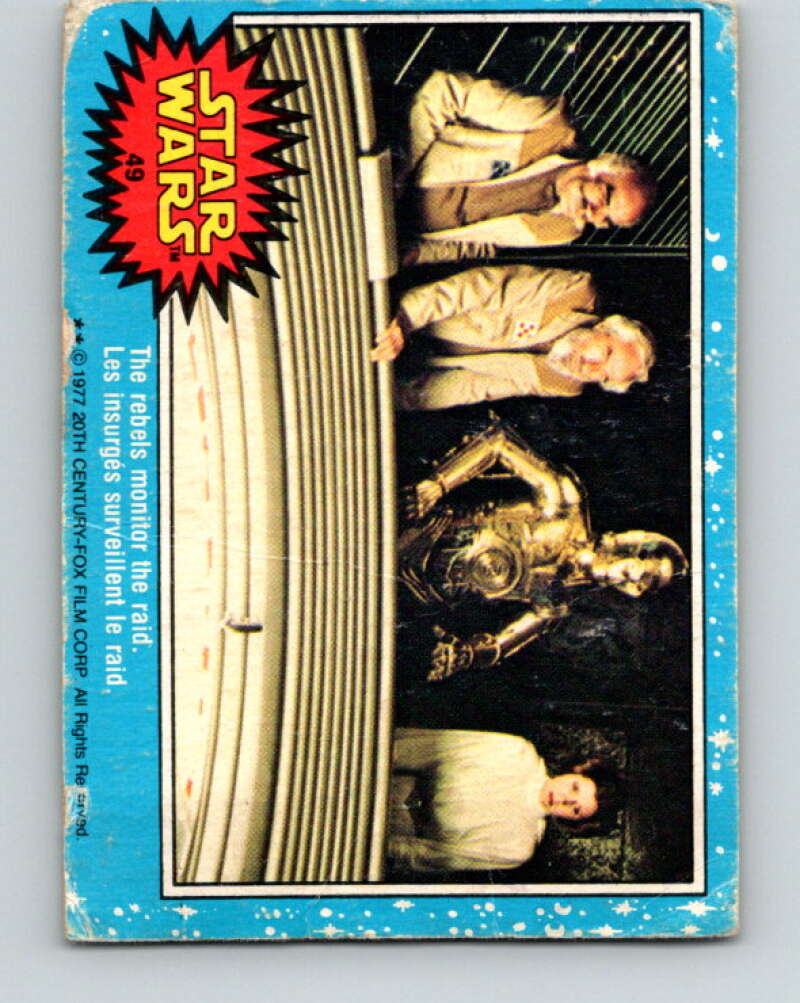 1977 OPC Star Wars #49 The rebels monitor the raid V33808