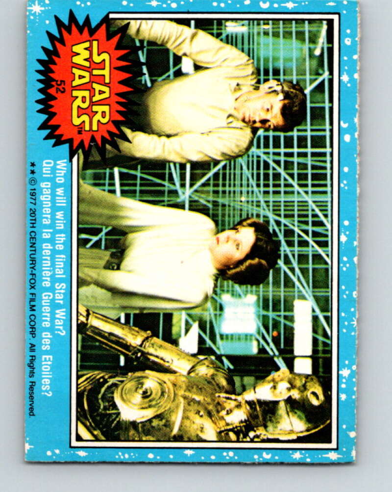 1977 OPC Star Wars #52 Who will win the final Star War? V33822