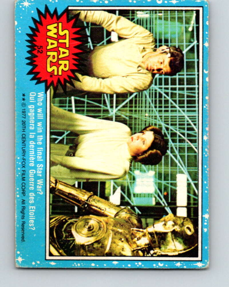 1977 OPC Star Wars #52 Who will win the final Star War? V33824