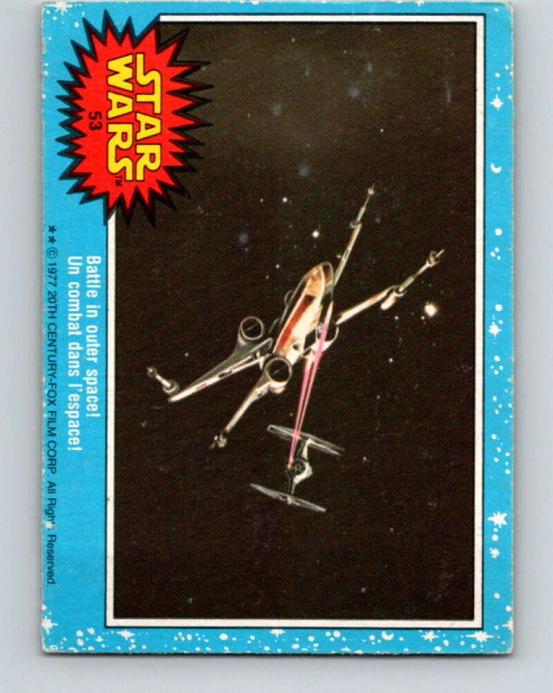 1977 OPC Star Wars #53 Battle in outer space! V33831