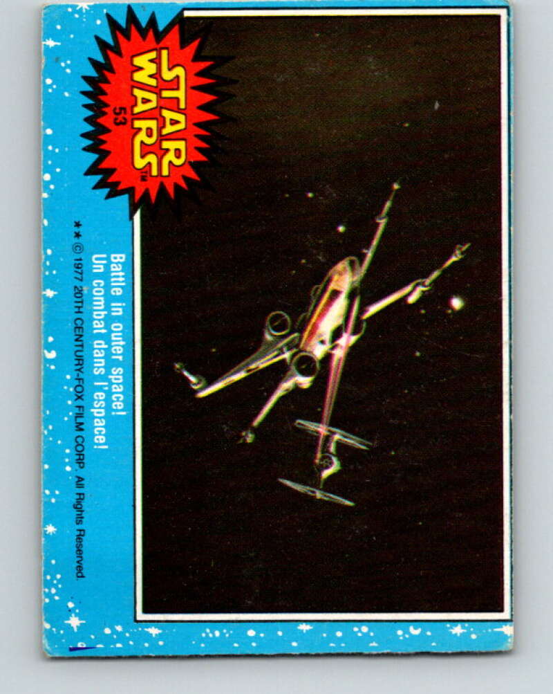 1977 OPC Star Wars #53 Battle in outer space! V33833