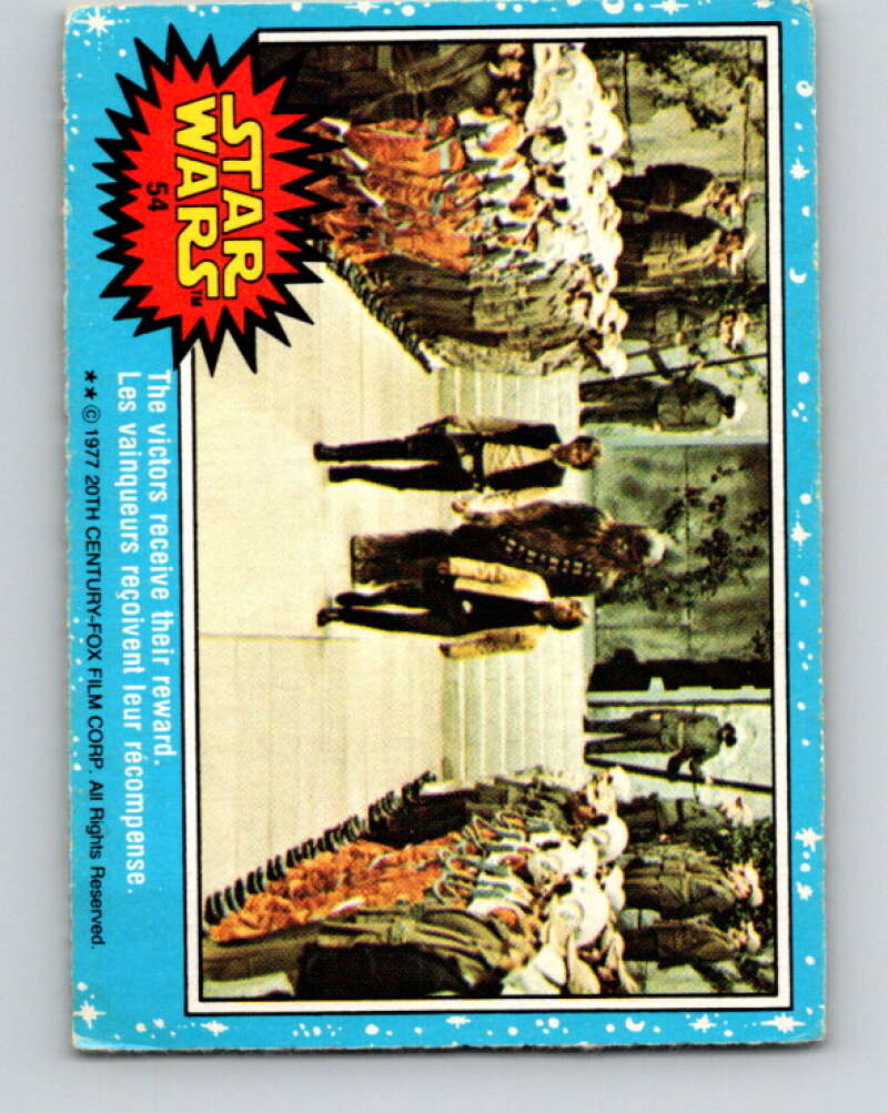 1977 OPC Star Wars #54 The victors receive their reward V33839