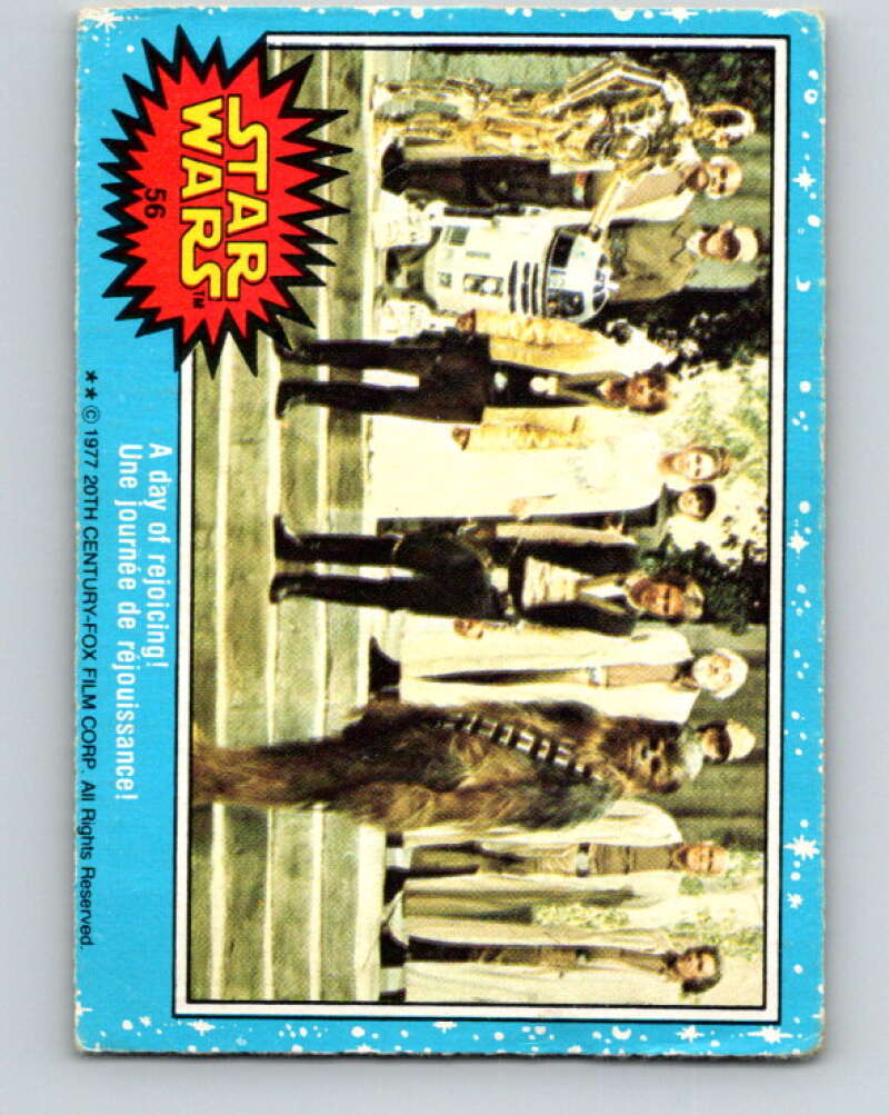 1977 OPC Star Wars #56 A day of rejoicing! V33843