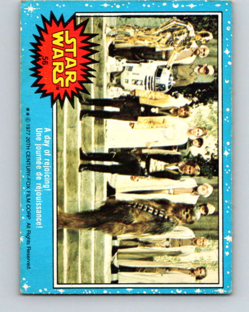 1977 OPC Star Wars #56 A day of rejoicing! V33844