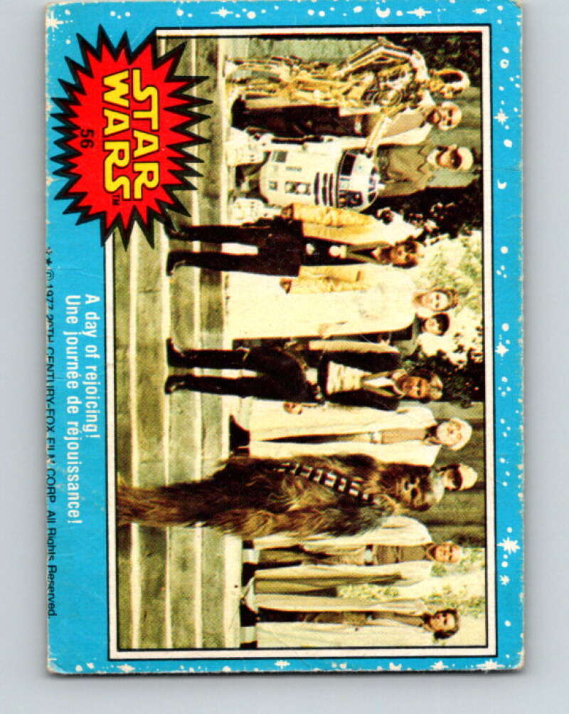 1977 OPC Star Wars #56 A day of rejoicing! V33845