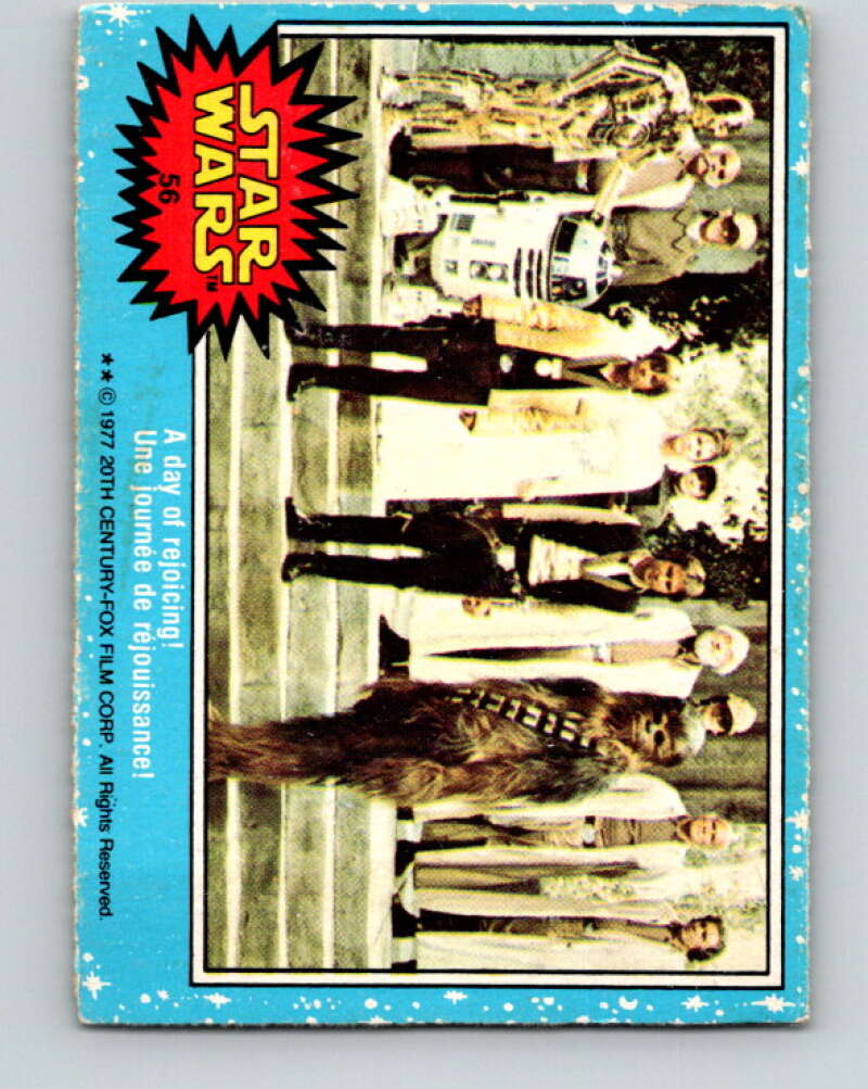 1977 OPC Star Wars #56 A day of rejoicing! V33846