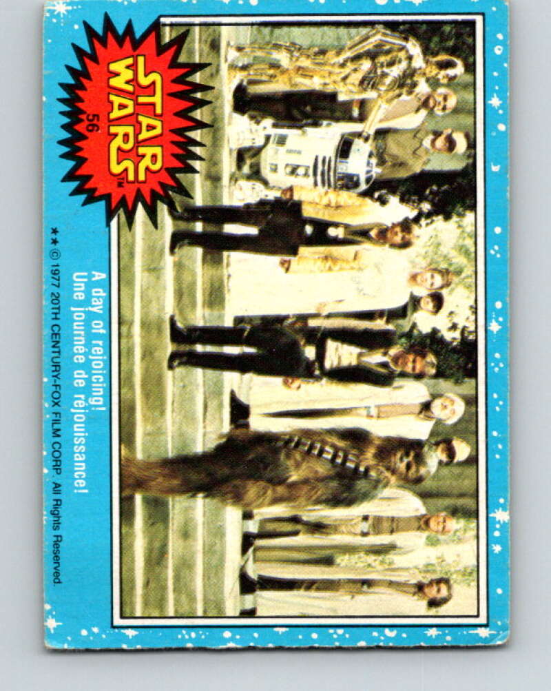 1977 OPC Star Wars #56 A day of rejoicing! V33848