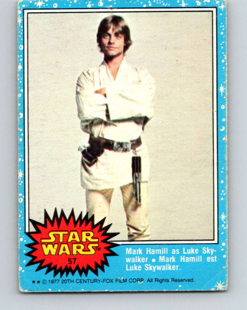 1977 OPC Star Wars #57 Mark Hamill as Luke Skywalker V33851