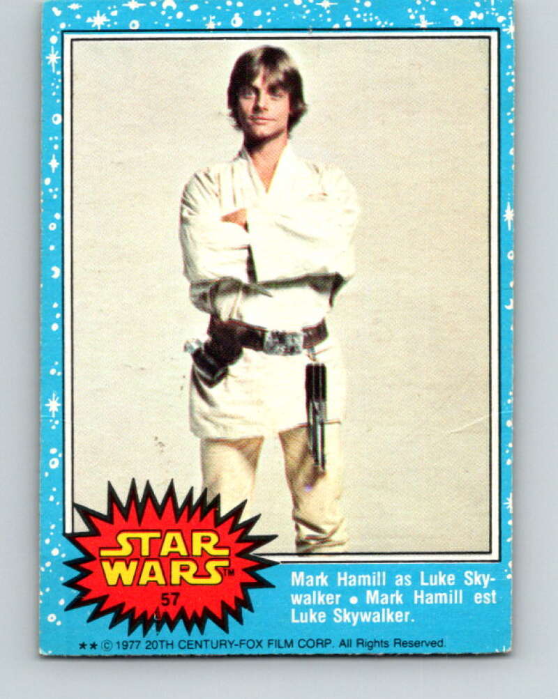 1977 OPC Star Wars #57 Mark Hamill as Luke Skywalker V33853