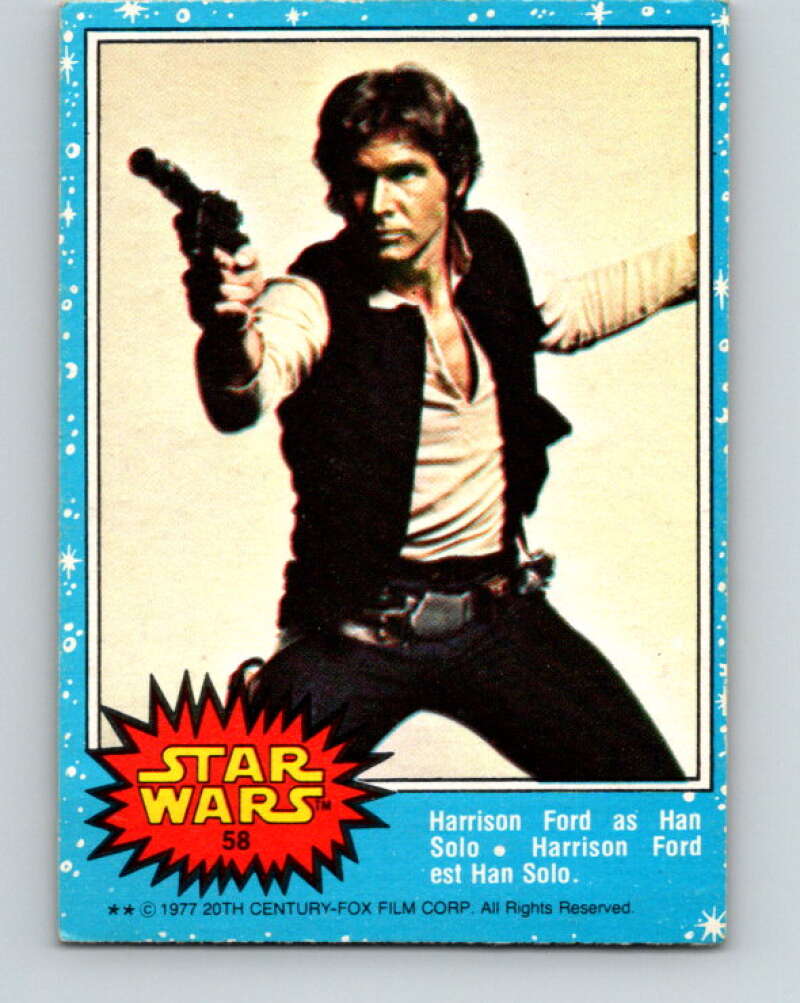 1977 OPC Star Wars #58 Harrison Ford as Han Solo V33856